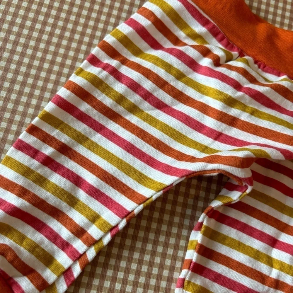 RAE DUNN PUMPKIN SPICE BABY 3 piece set bodysuit/pants & hat.Baby boy girl 0-3mo